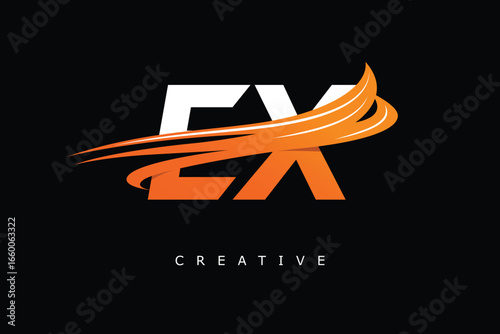 EX Dynamic Gradient Logo Modern Speed Symbol for Creative Branding & Professional Identity Design