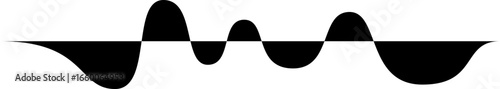 Smooth hill-like waveform illustrated with thick undulating strokes forming rounded elevations.