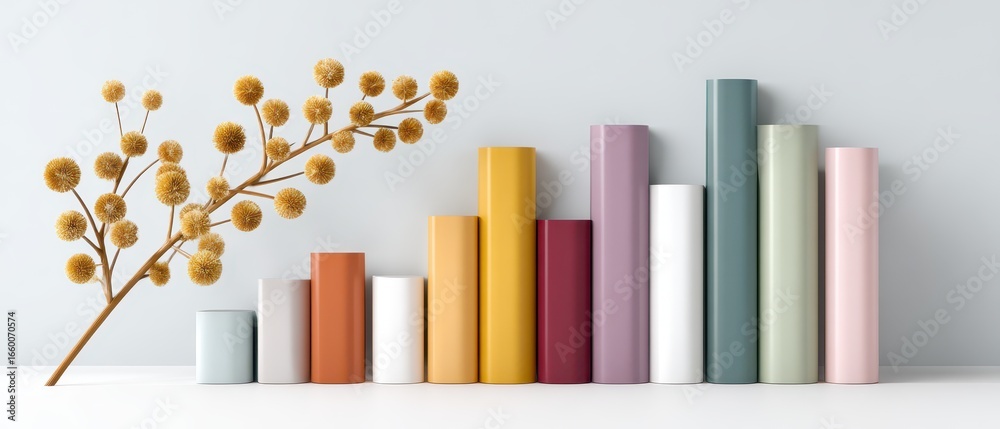 Obraz premium Gantt Chart Conceptual Planning Board with Soft Glowing Background and Organized Task Visualization