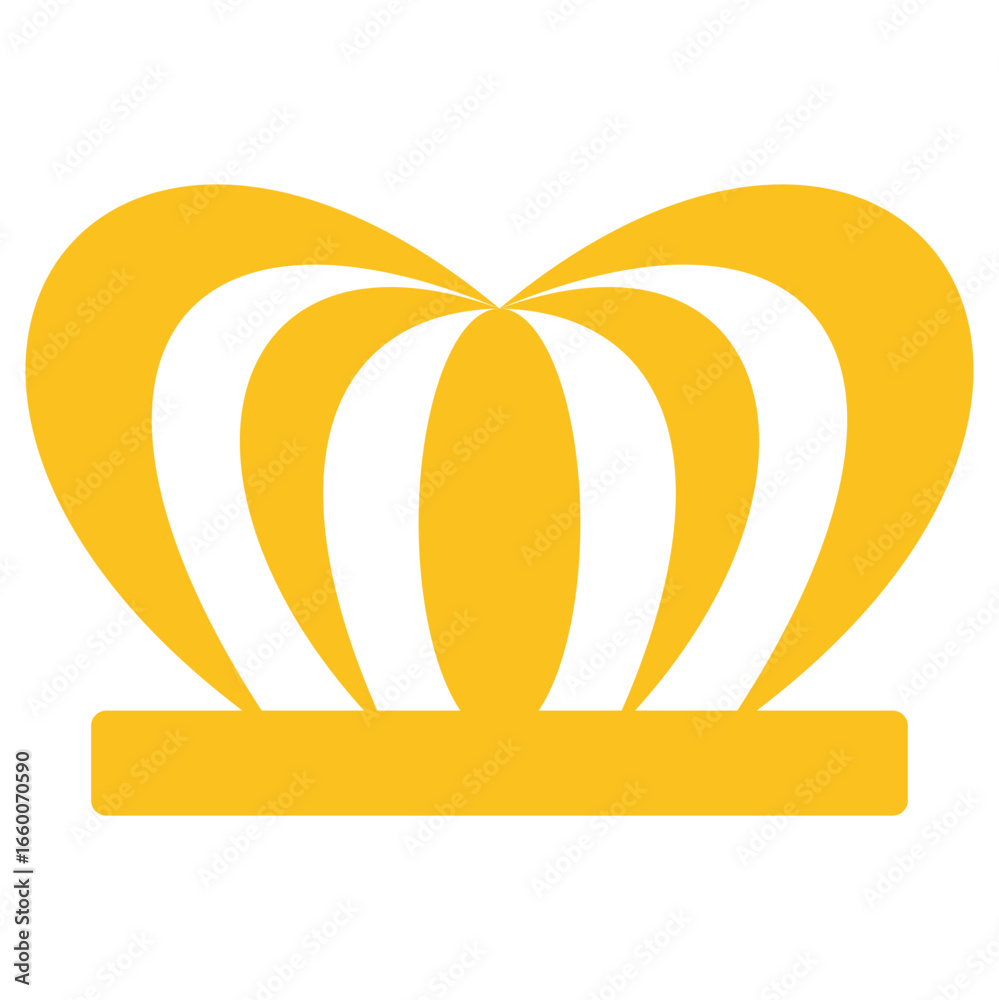Obraz premium Flat Illustration Golden Crown Icon Design