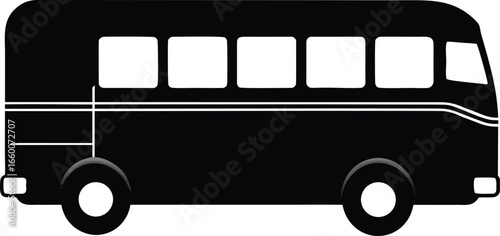 Bus silhouette vector on white background artthis is an editable and printable vector