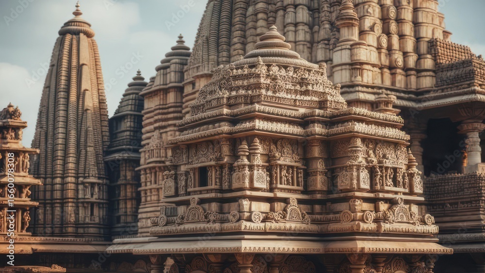 Fototapeta premium Ancient temple architecture in India