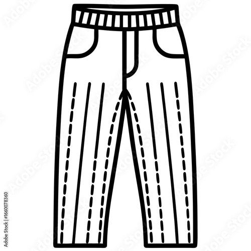 Knitted Trousers Illustration