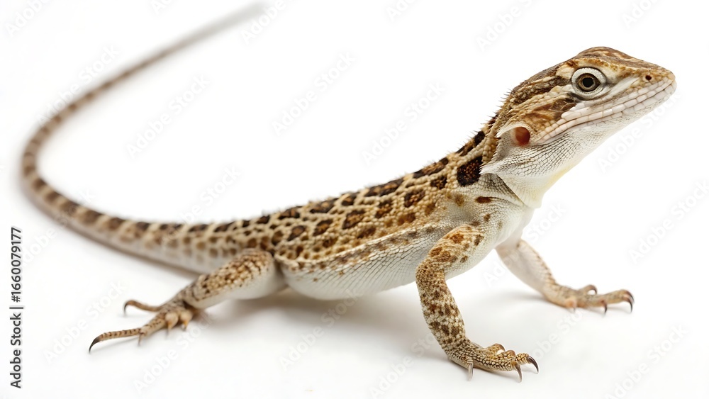 Naklejka premium lizard on white background