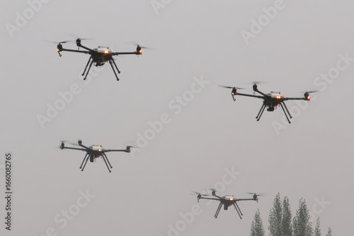 advanced military drone complexes simulate attacking swarms for tactical training