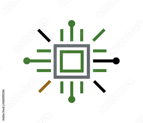 Abstract computer processor graphic design