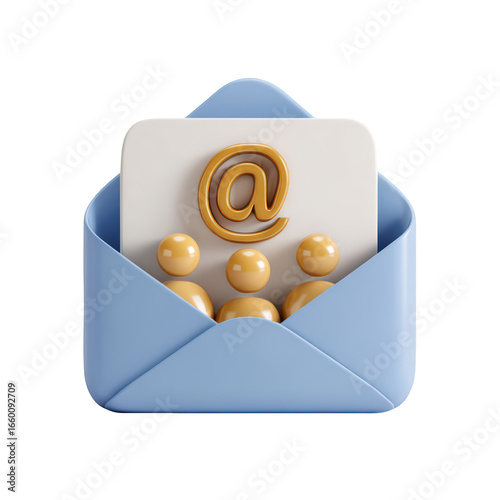 Email icon with envelope, people, and 