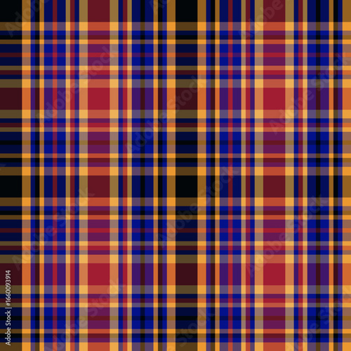 Blue and yellow plaid pattern