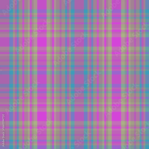 Purple and green plaid fabric pattern