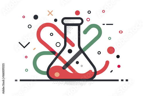 Abstract illustration of a laboratory flask