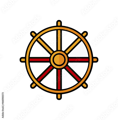Colorful symbolic wheel graphic