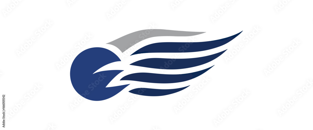 Obraz premium Dark blue wing graphic design