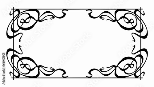 Frame in art nouveau style. D...