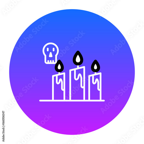 Scary Candle Vector Icons