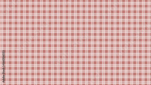 Red and white tartan seamless pattern.  Plaid background with red stripes.