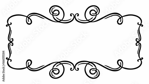 Vignette curl element. Decora...