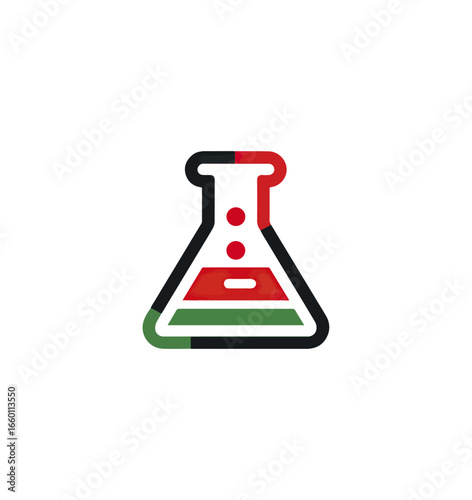 Simple laboratory flask illustration