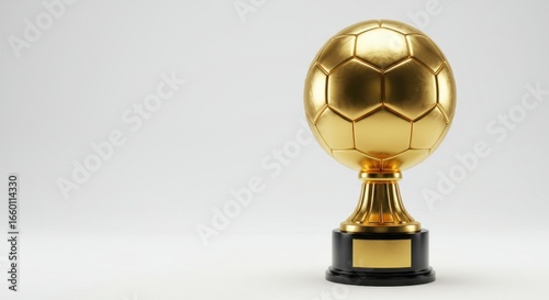 Shiny Golden Football Trophy