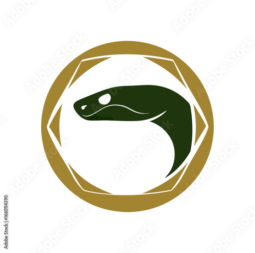 Snake logo design snake head illustration
