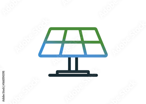 Solar panel illustration sustainable energy icon