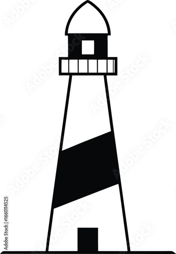 lighthouse silhouette vector