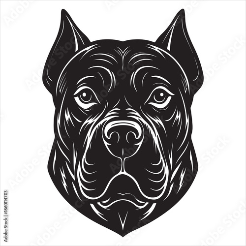 A Majestic Portrait of a Cane Corso, a Powerful and Loyal Italian Mastiff with an Imposing Stature and a Dignified, Intelligent Demeanor