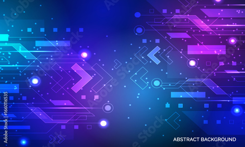 Abstract technology background circuit electric line style. Digital futuristic machine learning design. AI sign for graphic design, logo, website, social media, mobile app, UI. Vector illustration