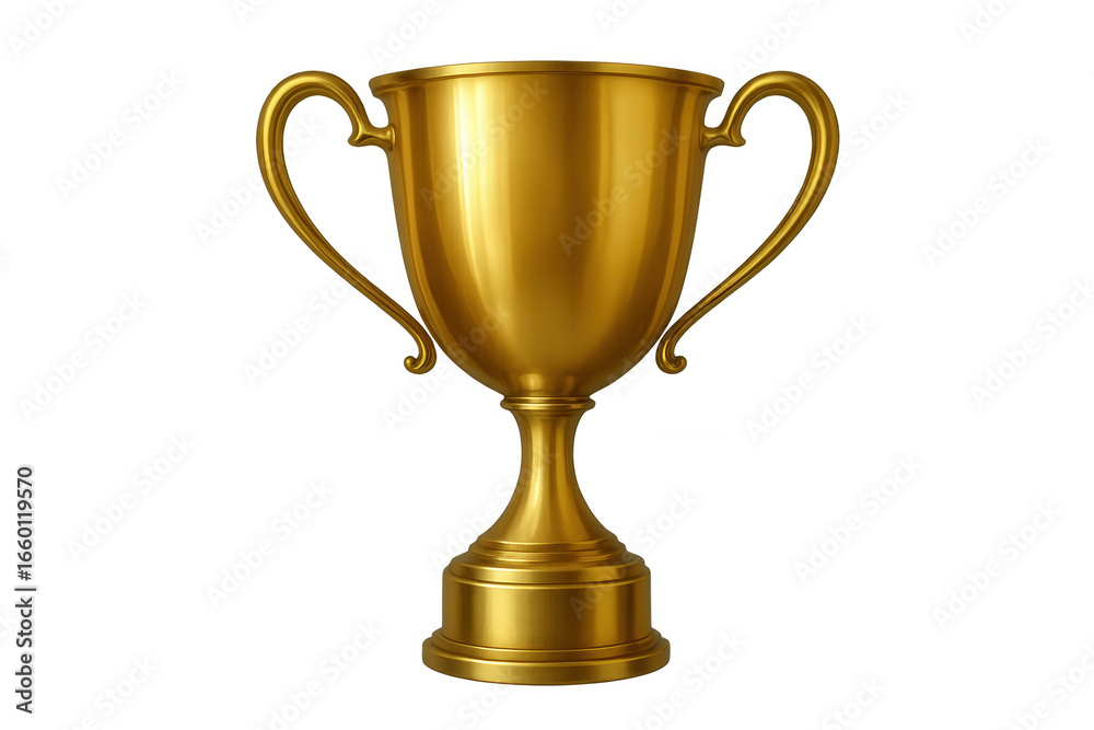 Gleaming golden trophy symbolizing success, centered against transparent backdrop, highlighting competitive triumph Gleaming golden trophy symbolizing success, centered against transparent backdrop, highlighting competitive triumph