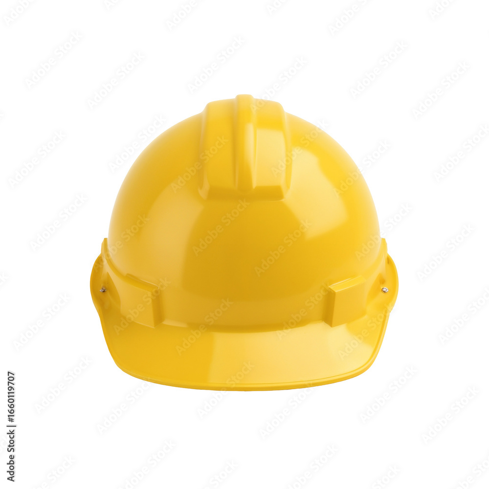 Fototapeta premium yellow helmet isolated on white