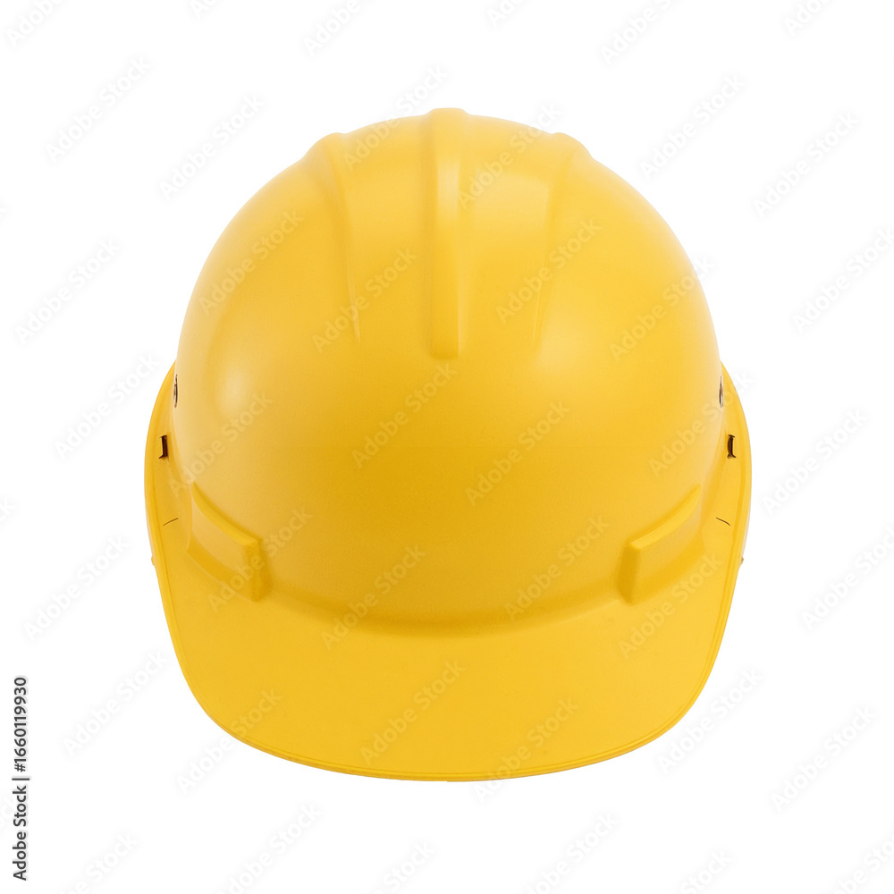 Fototapeta premium yellow helmet isolated on white