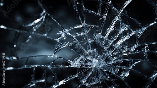 Shattered glass texture, abstract pattern background
