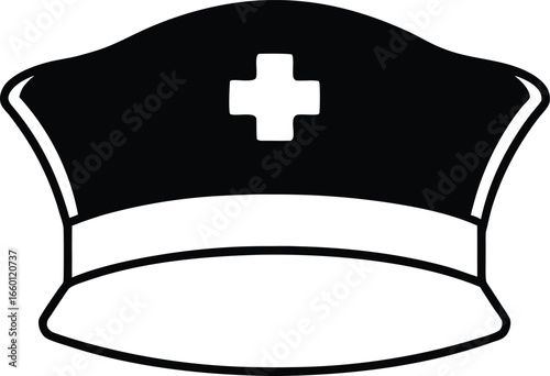 Nurse hat vector design medical hat graphic for healthcare themes 