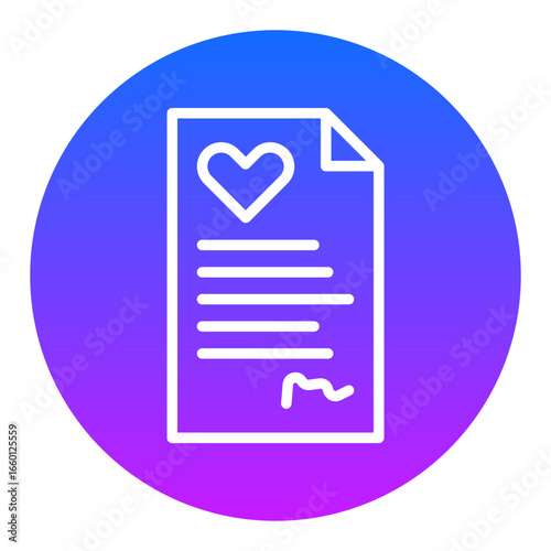 Wedding Certificate Vector Icons