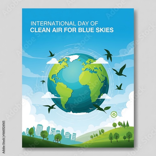 International day of clean air for blue skies earth and birds