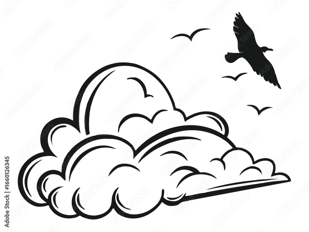 Naklejka premium vector illustration of an eagle