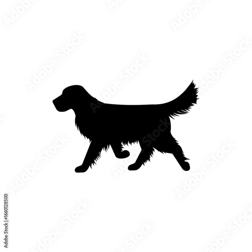 vector  isolated black silhouette of a dog