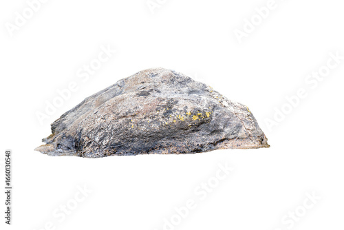 Large sandstone, river stone, solid and unique showing details, tropical climate rock, isolated on a transparent background.