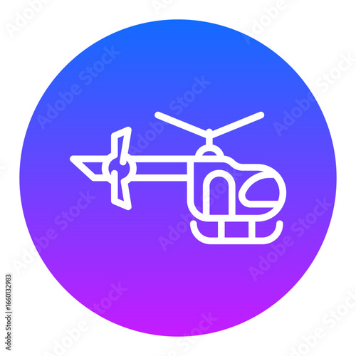Firefighter Helicopter Vector Icons