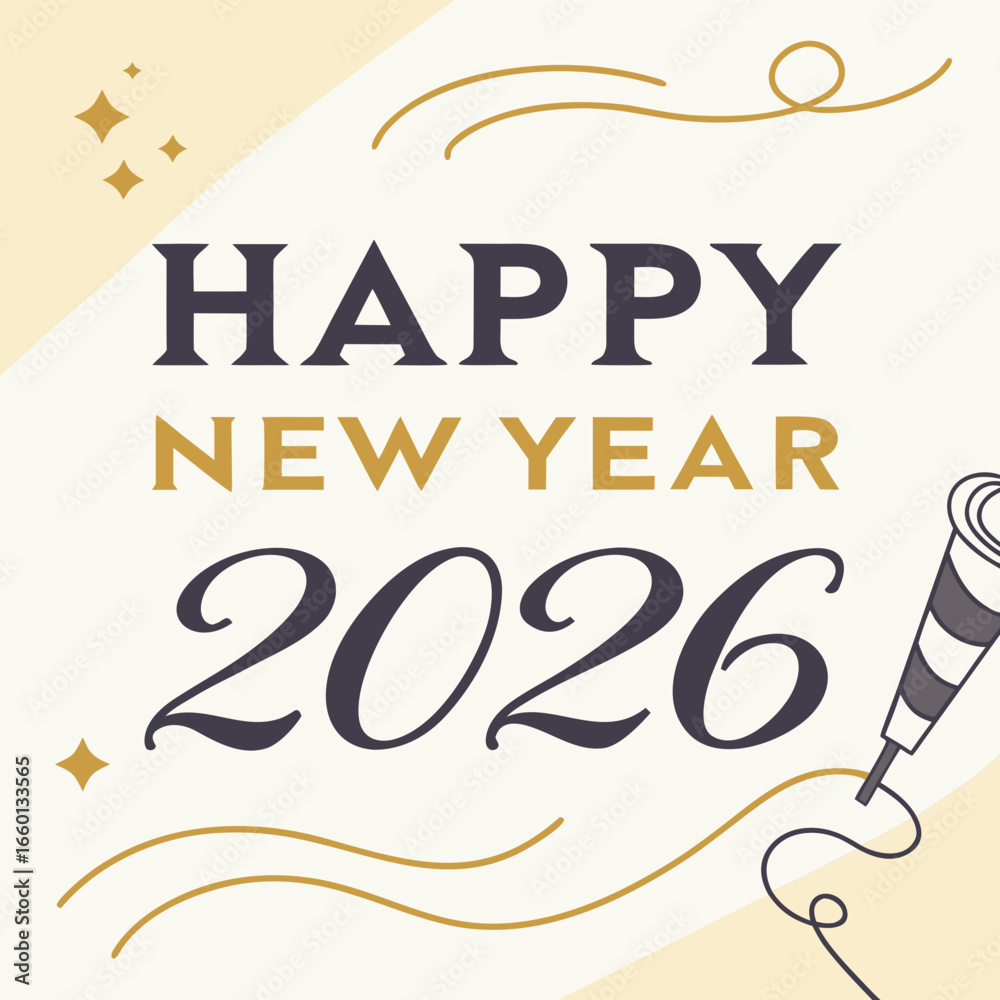 Obraz premium Happy new year 2026 celebration with telescope for future vision and exploration