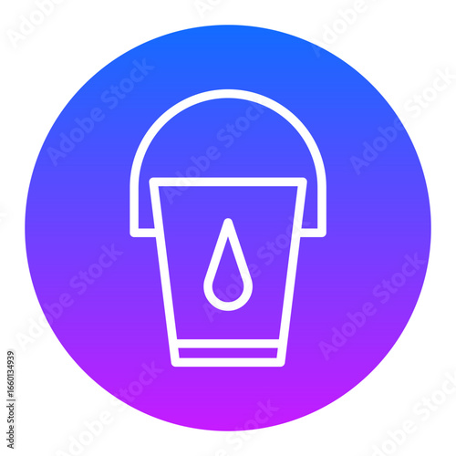 Water Bucket Vector Icons
