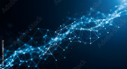 Dynamic abstract network of connected dots and lines, perfect for tech designs and digital concepts