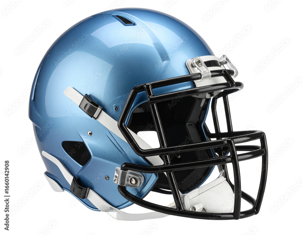 Fototapeta premium Side Angle View of Football Helmet, Transparent PNG