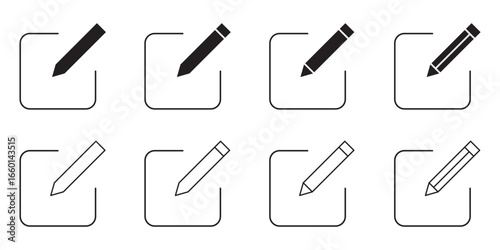 Edit icon vector. Edit document sign and symbol. Edit text icon with pencil. Edit icon vector isolated eps 10