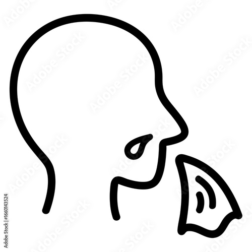 鼻水が出るアイコンイラスト