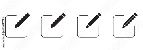 Edit icon vector. Edit document sign and symbol. Edit text icon with pencil. Edit icon vector isolated eps 10