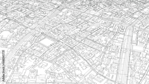 Intricate Urban Blueprint