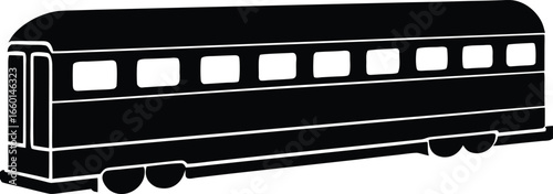 Vector filled icons of rail transport for travel and industry traffic detailed and