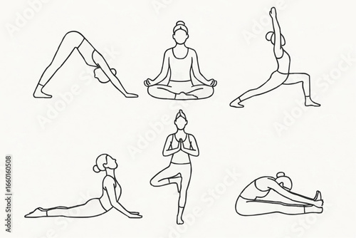 bundle image of  six poses of yoga