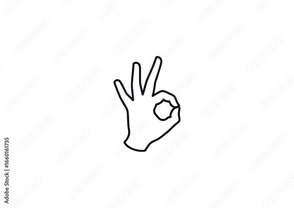 Obraz premium icon of OK hand sign