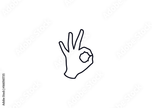 icon of OK hand sign